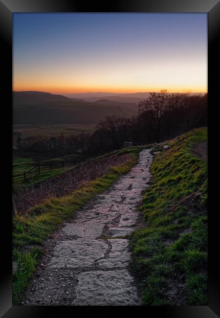    Peak District Sunset                            Framed Print by Darren Galpin