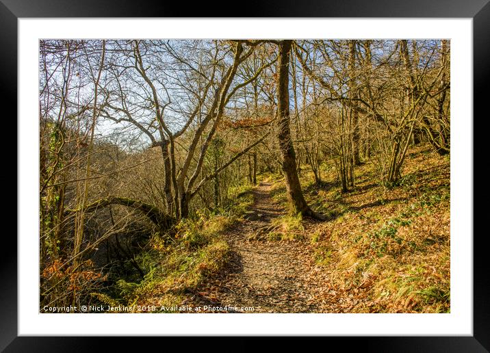 Footpath through the Vale of Neath South Wales Framed Mounted Print by Nick Jenkins