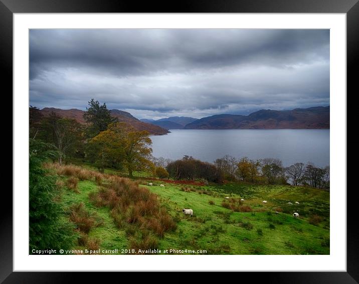 Loch Morar in the autumn Framed Mounted Print by yvonne & paul carroll