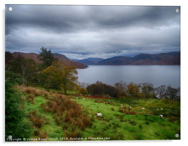 Loch Morar in the autumn Acrylic by yvonne & paul carroll