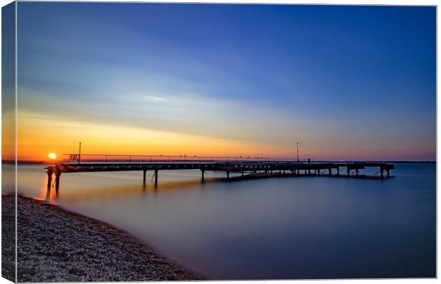 Old pier, Isle of Wight  Canvas Print by Ian Stone
