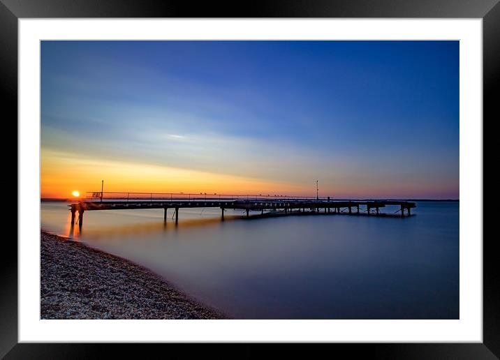 Old pier, Isle of Wight  Framed Mounted Print by Ian Stone