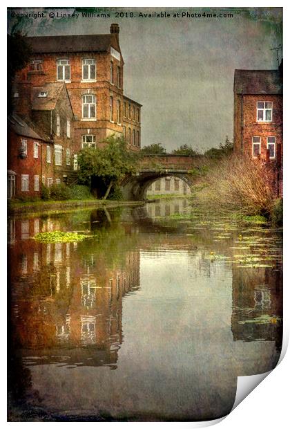 The Grand Union Canal at Loughborough, Leicestersh Print by Linsey Williams