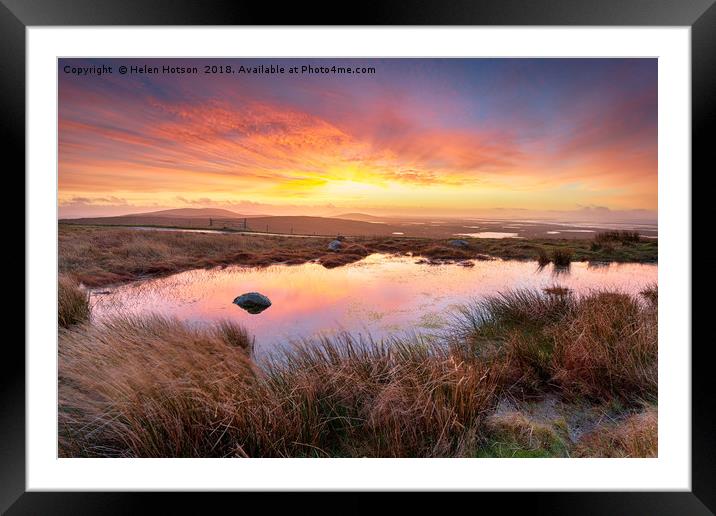 Stunning Sunrise at Cleitreabhal a'Deas on the Isl Framed Mounted Print by Helen Hotson