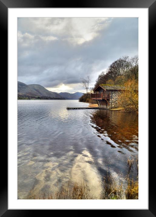 Ullswater Boat House Framed Mounted Print by Sarah Couzens