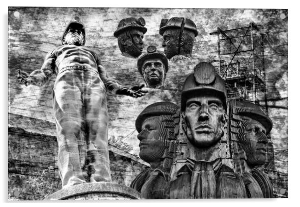 Celebrate The Miners Acrylic by Steve Purnell