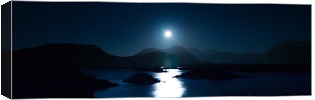 Moonlit Loch Canvas Print by Billy Coupar