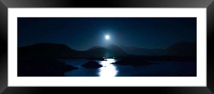 Moonlit Loch Framed Mounted Print by Billy Coupar