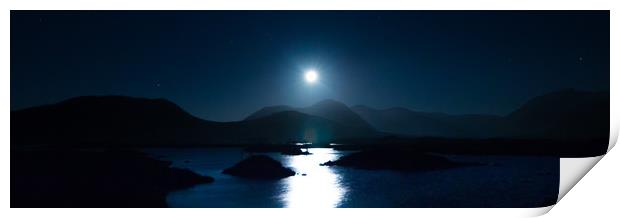 Moonlit Loch Print by Billy Coupar