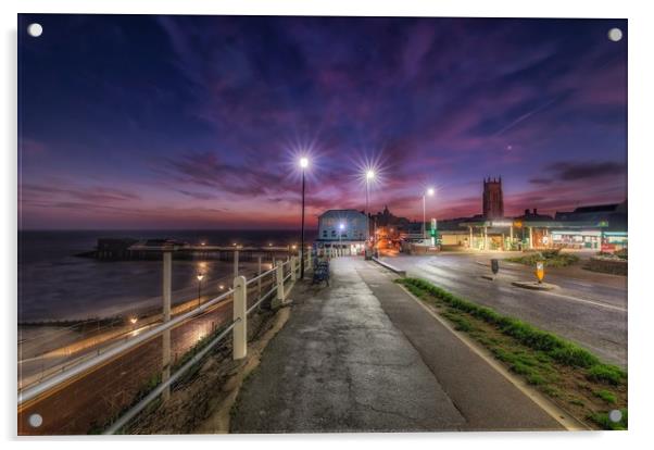 An hour before sunrise at Cromer Acrylic by Gary Pearson