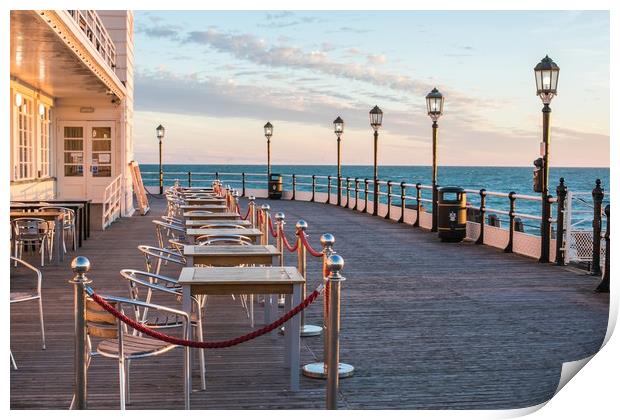 Worthing Pier at Sunset Print by Debbie Payne