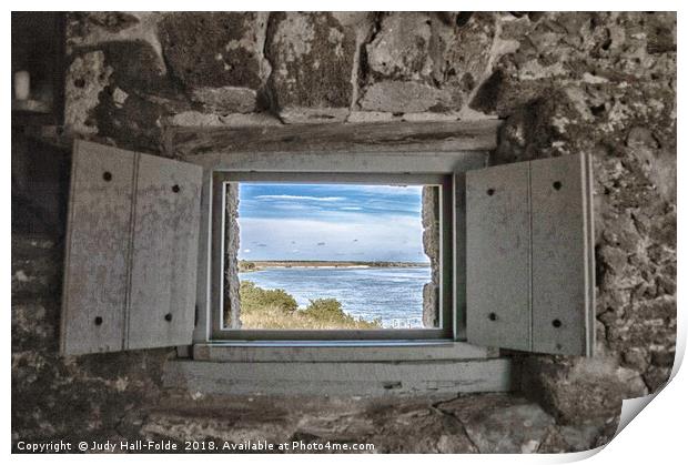 South View from Fort Matanzas Print by Judy Hall-Folde
