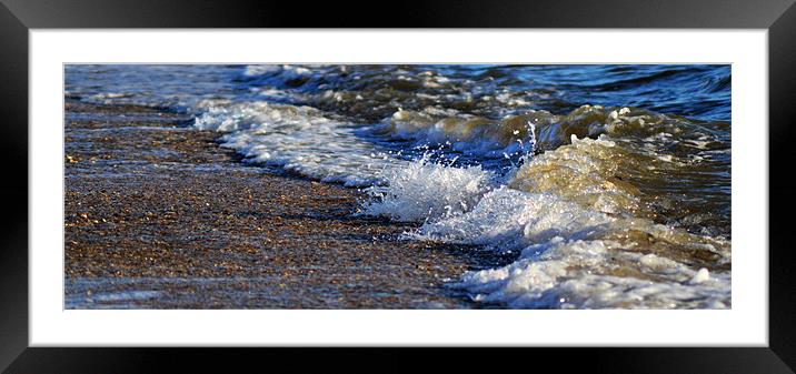 Crash of Waves Framed Mounted Print by Donna Collett