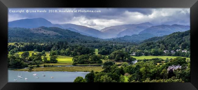 Windermere Panorama, Cumbria Framed Print by Lisa Hands