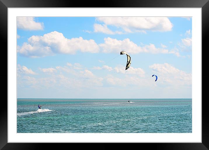 Gliding on the Waves Framed Mounted Print by Chris Thaxter