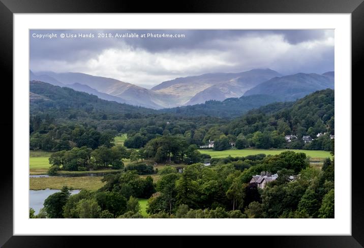 Northern tip of Windermere, Cumbria Framed Mounted Print by Lisa Hands