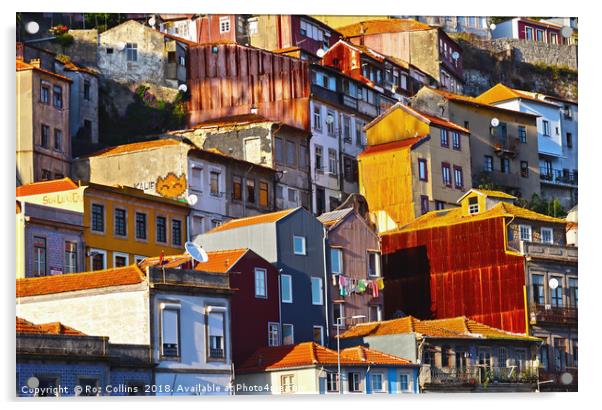 Riverside Homes, Porto Acrylic by Roz Collins