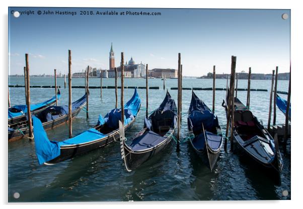 Serene Venice Canal Scene Acrylic by John Hastings