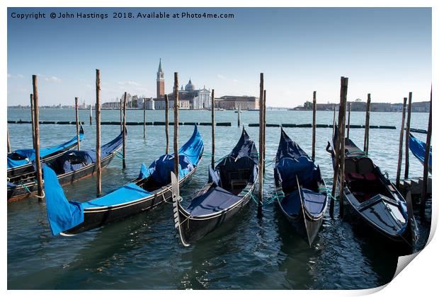 Serene Venice Canal Scene Print by John Hastings