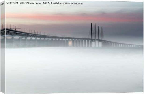 Mist over the Oresund Canvas Print by K7 Photography