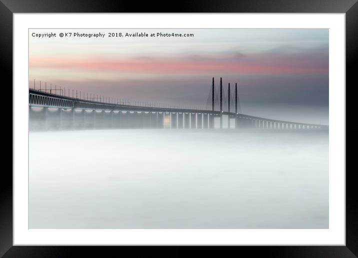 Mist over the Oresund Framed Mounted Print by K7 Photography