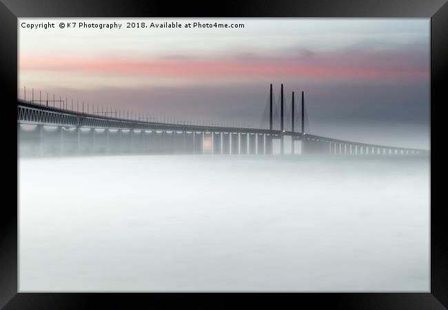 Mist over the Oresund Framed Print by K7 Photography