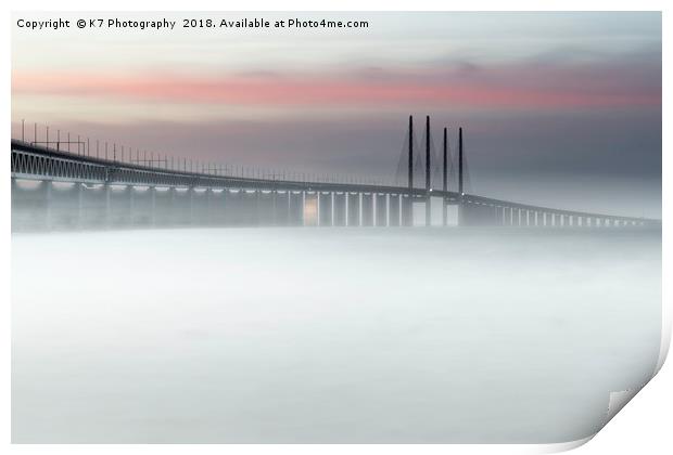 Mist over the Oresund Print by K7 Photography