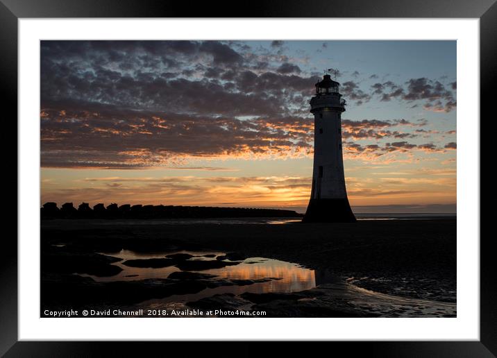 Perch Rock Lighthouse Framed Mounted Print by David Chennell