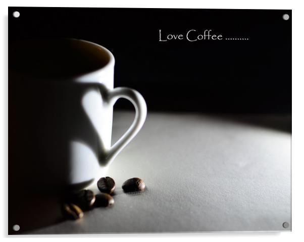 Love Coffee Acrylic by Neil Greenhalgh
