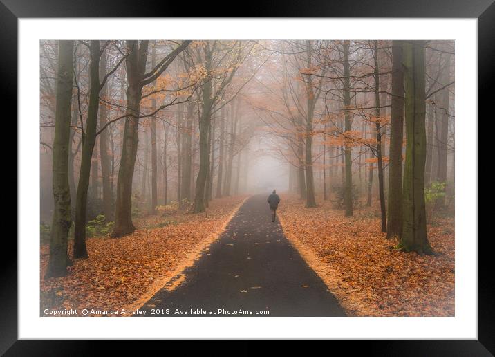 Enchanting Autumn Woodland Framed Mounted Print by AMANDA AINSLEY