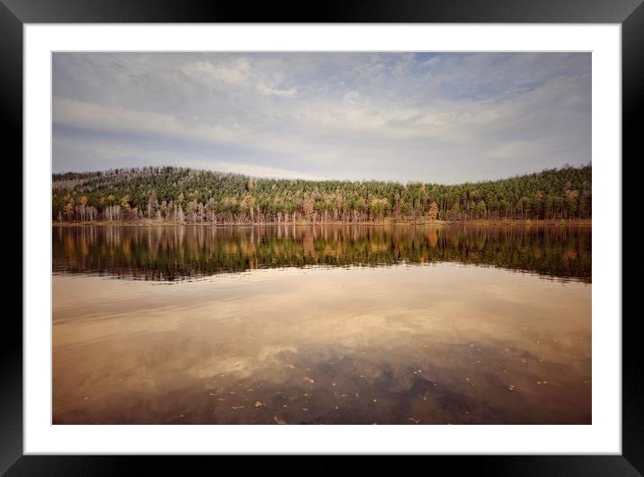  Mountain lake in autumn Framed Mounted Print by Larisa Siverina