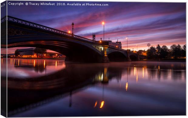 Trent Bridge Sunrise Canvas Print by Tracey Whitefoot