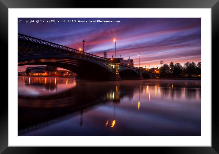 Trent Bridge Sunrise Framed Mounted Print by Tracey Whitefoot