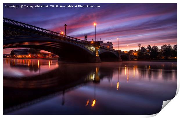 Trent Bridge Sunrise Print by Tracey Whitefoot