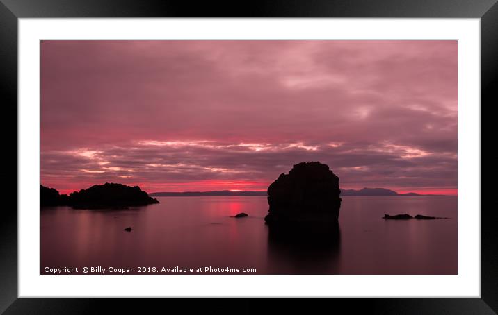 Dunure Sunset Framed Mounted Print by Billy Coupar