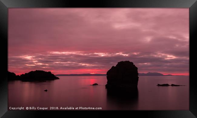 Dunure Sunset Framed Print by Billy Coupar
