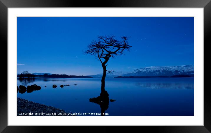 The Lone Tree Framed Mounted Print by Billy Coupar