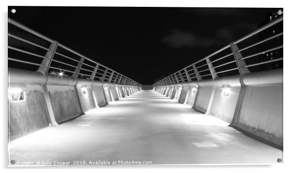 Glasgow Millennium Bridge Acrylic by Billy Coupar