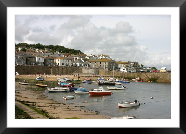 View of Mousehole, Cornwall Framed Mounted Print by Nathalie Hales
