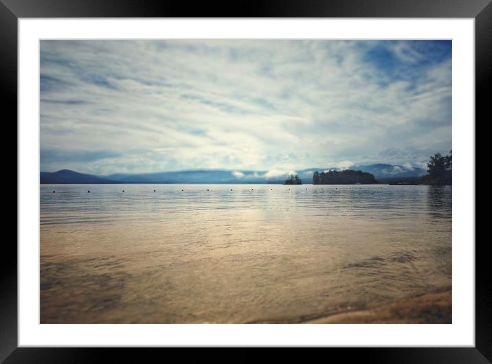   Mountain lake in autumn Framed Mounted Print by Larisa Siverina