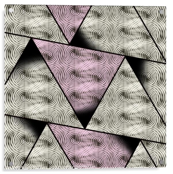 Carbon Triangles Acrylic by Florin Birjoveanu