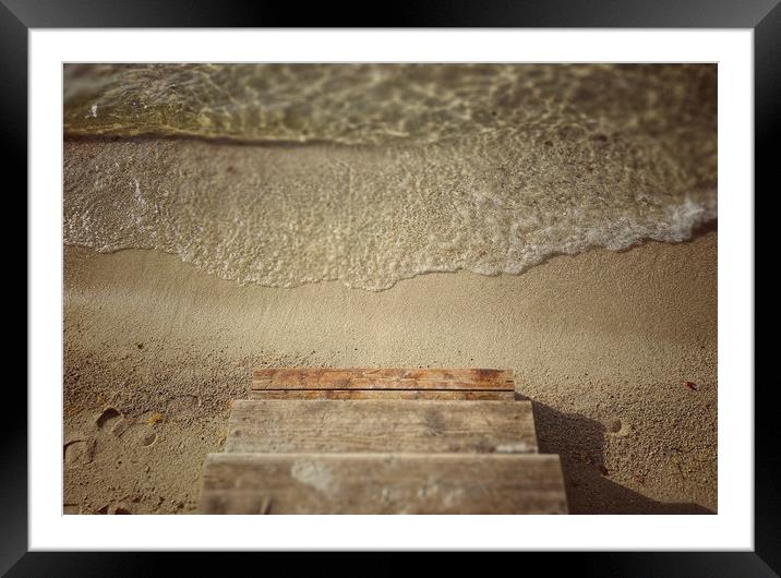 Wood stairs Framed Mounted Print by Larisa Siverina