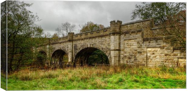 The Nidd Aquaduct               Canvas Print by Diana Mower