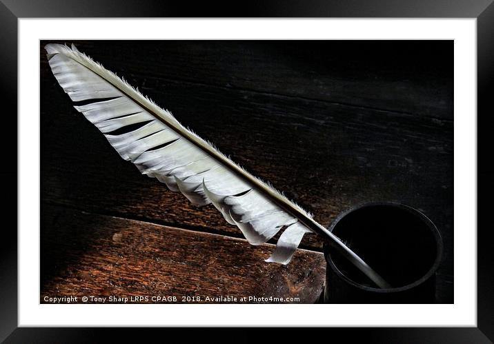 QUILL PEN Framed Mounted Print by Tony Sharp LRPS CPAGB