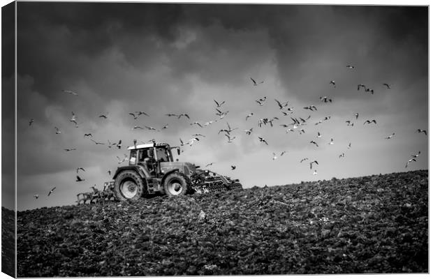 Plough the fields and scatter  Canvas Print by John Baker