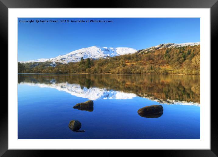 Coniston Reflections Framed Mounted Print by Jamie Green