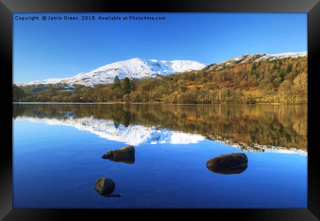 Coniston Reflections Framed Print by Jamie Green