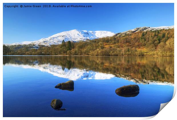Coniston Reflections Print by Jamie Green