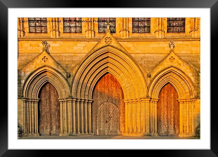 Setting Sun on RIpon Cathedral Framed Mounted Print by Martyn Arnold
