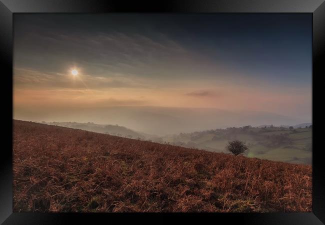 Autumn evening on the Black Mountains Framed Print by Leighton Collins